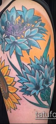 fénykép egy búzavirág tetoválásról (érték) - példa rajz - 023