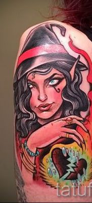 fotó egy boszorkány tetoválásról egy cikkhez a boszorkány tetoválás jelentéséről - tatufoto.ru - 1