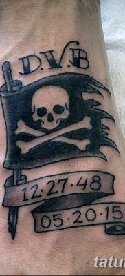 fotó tetoválás Jolly Roger kelt 2017. 09. 22 -én №048 - tetoválás Jolly Roger -