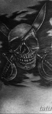 fotó tetoválás Jolly Roger kelt 2017. 09. 22 -én №049 - tetoválás Jolly Roger -