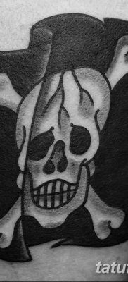 fotó tetoválás Jolly Roger kelt 2017. 09. 22 -én №071 - tetoválás Jolly Roger -
