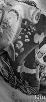 fotó tetoválás Jolly Roger kelt 2017. 09. 22 -én №076 - tetoválás Jolly Roger -