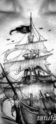 fotó tetoválás Jolly Roger kelt 2017. 09. 22 -én №077 - tetoválás Jolly Roger -