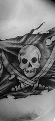 fotó tetoválás Jolly Roger kelt 2017. 09. 22 -én №020 - tetoválás Jolly Roger -