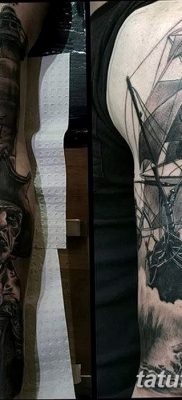 fotó tetoválás Jolly Roger kelt 2017. 09. 22 -én №033 - tetoválás Jolly Roger -