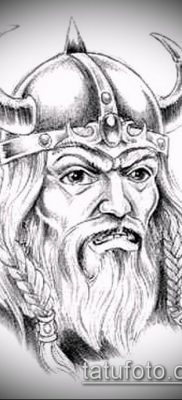 fotó egy viking tetoválásról (tetoválás) (érték) - példa rajz - 086