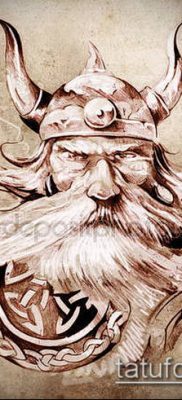 fotó egy viking tetoválásról (tetoválás) (érték) - példa rajz - 058