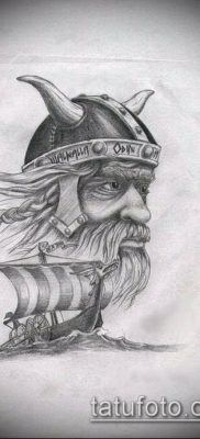 fotó egy viking tetoválásról (tetoválás) (érték) - példa rajz - 038