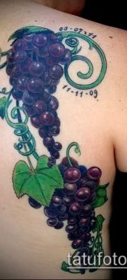 Снимка на татуировка на грозде - 20062017 - пример - 041 Tattoo grapes_
