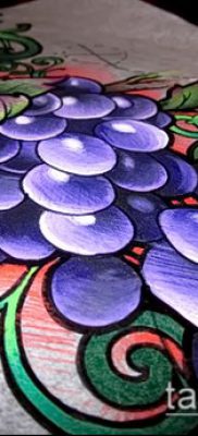 Снимка на татуировка на грозде - 20062017 - пример - 053 Tattoo grapes_