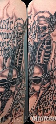 Снимка на татуировка за виолончело от 04.08.2018 №141 - татуировка виолончело -