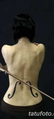 Снимка на татуировка за виолончело от 04.08.2018 №009 - татуировка виолончело -