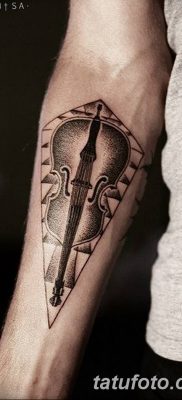 Снимка на татуировка за виолончело от 04.08.2018 №014 - татуировка виолончело -