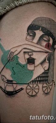 Снимка на татуировка за виолончело от 04.08.2018 №033 - татуировка виолончело -