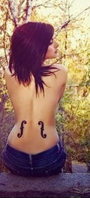 Снимка на татуировка за виолончело от 04.08.2018 №053 - татуировка виолончело -