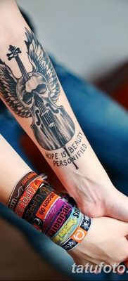 Снимка на татуировка за виолончело от 04.08.2018 №055 - татуировка виолончело -