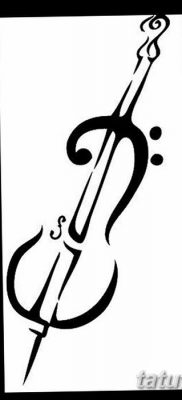 Снимка на татуировка за виолончело от 04.08.2018 №058 - татуировка виолончело -