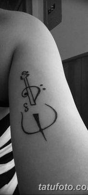 Снимка на татуировка за виолончело от 04.08.2018 №061 - татуировка виолончело -