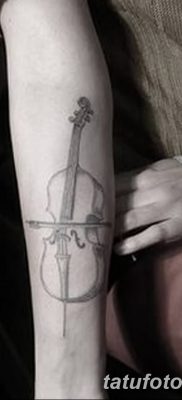 Снимка на татуировка за виолончело от 04.08.2018 №066 - татуировка виолончело -