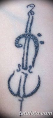 Снимка на татуировка за виолончело от 04.08.2018 №076 - татуировка виолончело -