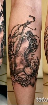 Снимка на татуировка за виолончело от 04.08.2018 №078 - татуировка виолончело -
