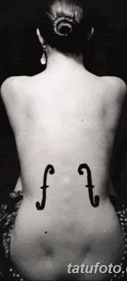 Снимка на татуировка за виолончело от 04.08.2018 №083 - татуировка виолончело -