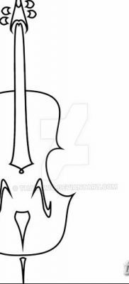 Снимка на татуировка за виолончело от 04.08.2018 №091 - татуировка виолончело -