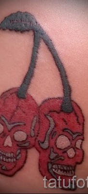cseresznye és koponya tetoválás - példák a tetoválásokra a 30012016 -os fotón 5