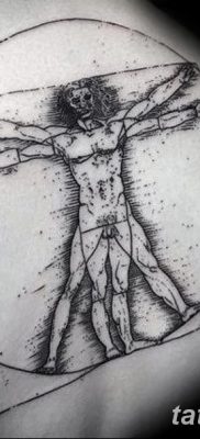 fotó tetoválás vitruvi férfi kelt 2017.12.07. №147 - vitruviai férfi tetoválás -