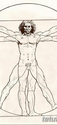 fotó tetoválás vitruvi férfi kelt 2017.12.07. №151 - vitruviai férfi tetoválás -