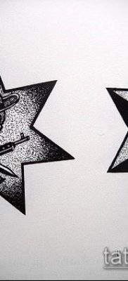 снимка на татуировка на крадливи звезди (татуировка) (стойност) - примерна рисунка - 024