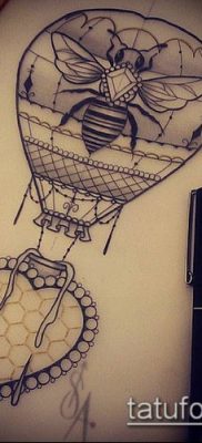 fotó egy ballon tetoválásról (Balloon tattoo) (érték) - példa rajz - 276