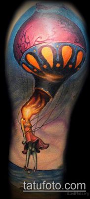 fotó egy ballon tetoválásról (Balloon tattoo) (érték) - példa rajz - 266
