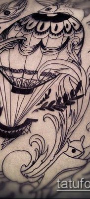 fotó egy ballon tetoválásról (Balloon tattoo) (érték) - példa a rajzra - 250