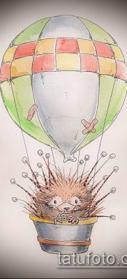 fotó ballon tetoválásról (Balloon tattoo) (érték) - példa rajz - 241