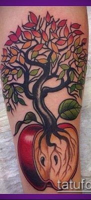 APPLE TATTOO # 725 - a minta exkluzív változata, amely könnyen használható almafa tetoválásként történő feldolgozásra és alkalmazásra