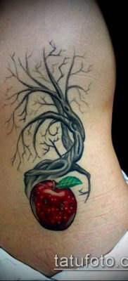 APPLE TATTOO # 508 - a minta egyedi változata, amely könnyen használható almafa tetoválásként történő feldolgozásra és alkalmazásra