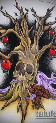 ALPA TATTOO № 653 - a kép exkluzív változata, amely jól használható átalakítására és tetováló almafaként való alkalmazására