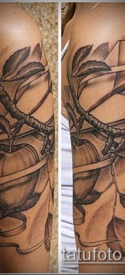 APPLE TATTOO # 181 - a minta hűvös változata, amely sikeresen használható almafa tetoválásként történő feldolgozásra és alkalmazásra