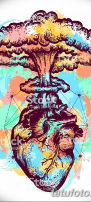 Fotó tetováló nukleáris robbanásról (gomba) 2018. 09. 01. №017 tetoválás nukleáris robbanásról -