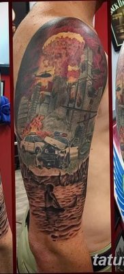 Fénykép tetováló nukleáris robbanásról (gomba) 2018. 09. 01. №063 tetoválás nukleáris robbanásról -