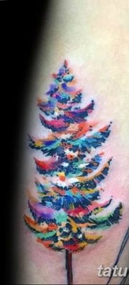 фото татуировка коледни елхи 05.03.2019 №040 - фото татуировка коледни елхи -