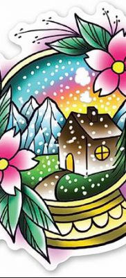 fotó a földgömb tetoválásról, 2018. 04. 16 -án, №144 - tetoválógömb -