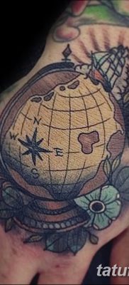fotó a földgömb tetoválásról, 2018. 04. 16 -án, №057 - tetoválógömb -
