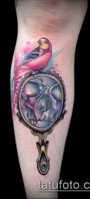 №973 tetováló tükör - a minta egyedi változata, amely könnyen használható a homokóra megváltoztatásához és tükrös tetováláshoz