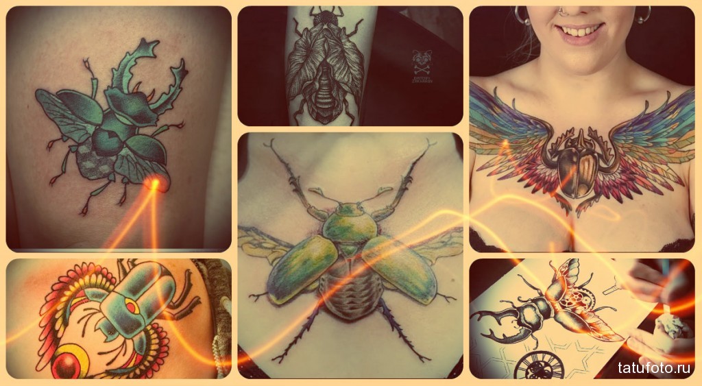A bogár tetoválás jelentése egy fényképen