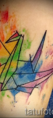 Пример за снимка на татуировка с кран - Татуировка с хартиен кран