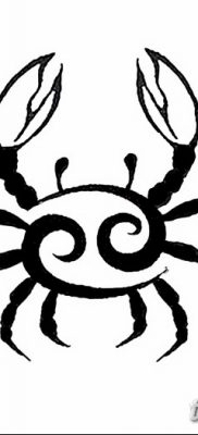 fotó tetováló jel az állatövi rákról 2017.10.21 -től №001 - az állatöv rák tetováló jele