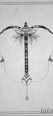 fotó tetováló jel a Mérleg állatövből 2017.10.21 -től №014 - a Mérleg állatöv tetováló jele