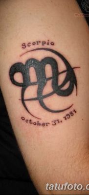 fotó tetováló jel a Skorpió állatövtől 2017.10.21 -től №011 - a Skorpió állatöv tetováló jele